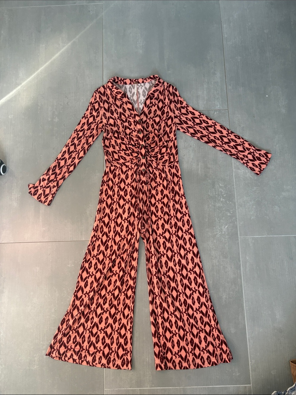 Free People Shayla Animal Print Wide-Leg Jumpsuit
